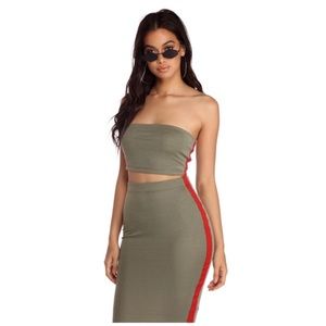 Ribbed green set - BRAND NEW